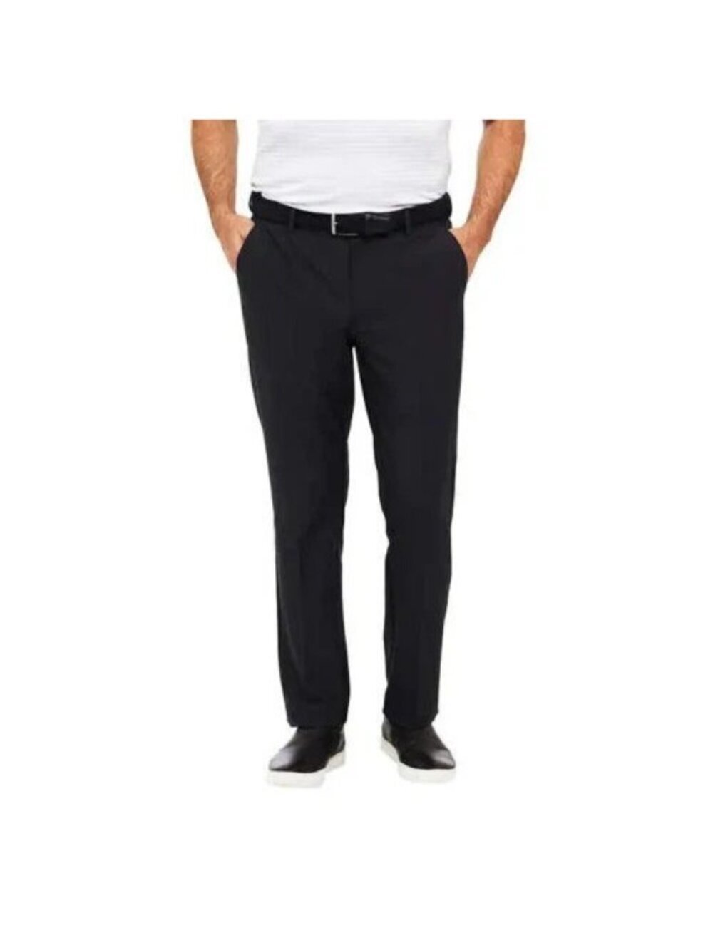 NWOT Greg Norman Men's 38x30 Black Golf Tech Pants Polyester Stretch Fit J2082